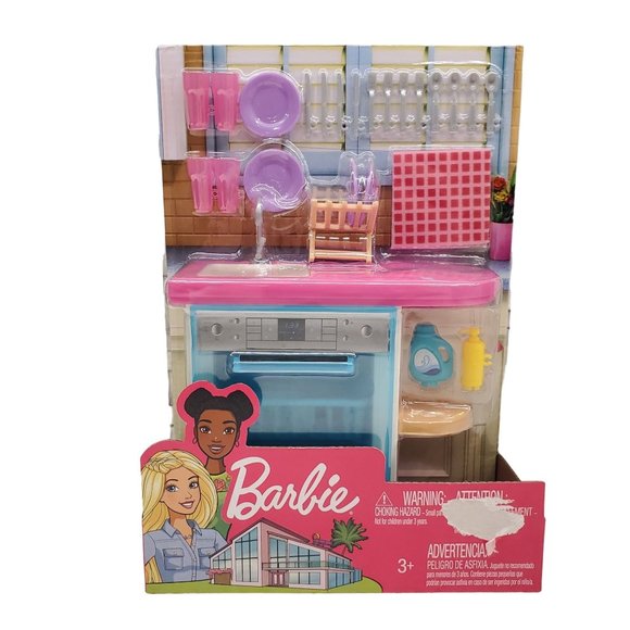 Barbie Toys Barbie Pink Furniture Set With Kitchen Dishwasher And Accessories Poshmark